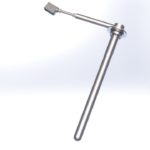 Immersion heater for liquid alunimum